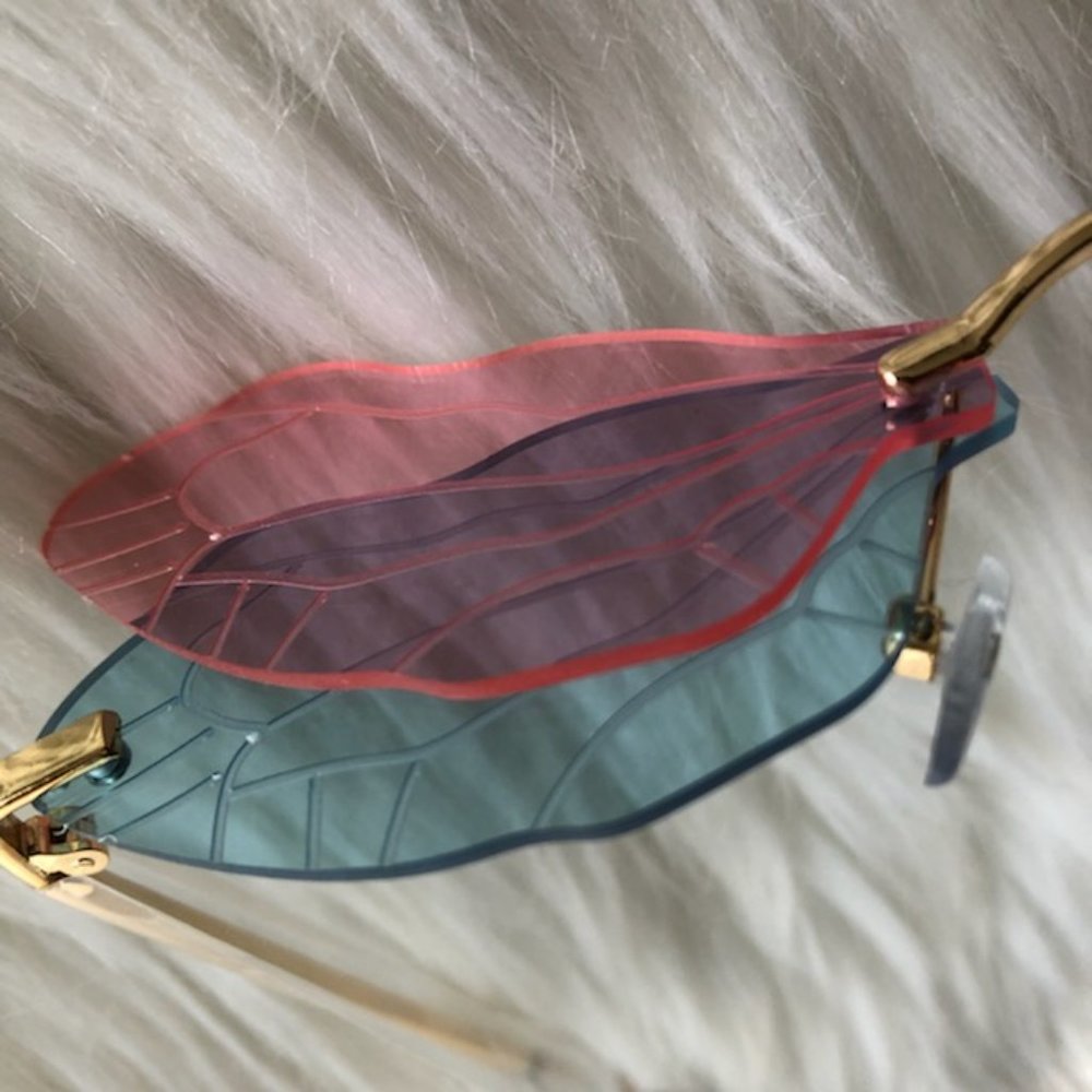 LA Express Rimless Winged Sunglasses - Picture 8 of 9